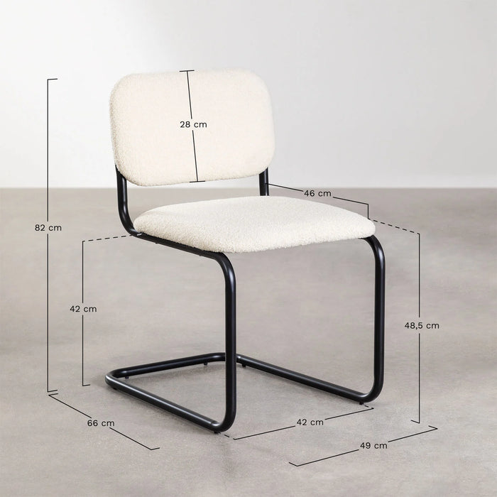 Dining chair Tento Black Chenille