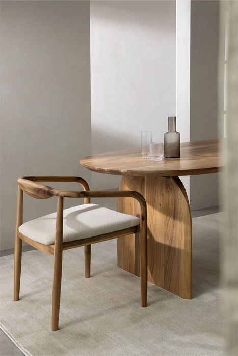 Mallory bouclé dining chair