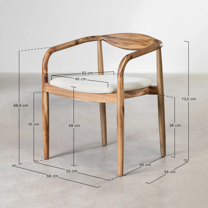 Mallory bouclé dining chair