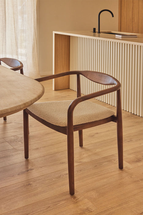 Mallory bouclé dining chair