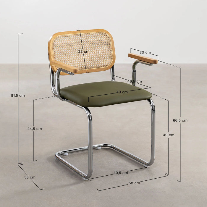 Dining chair Tento Chrome Green