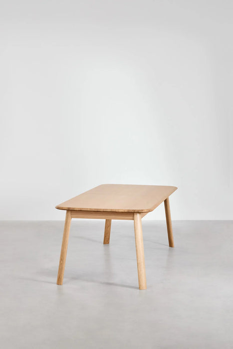 Retractable oak dining table Trever