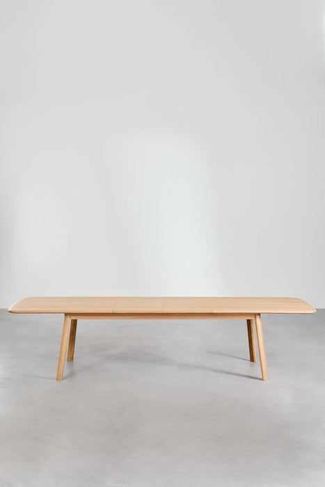 Retractable oak dining table Trever