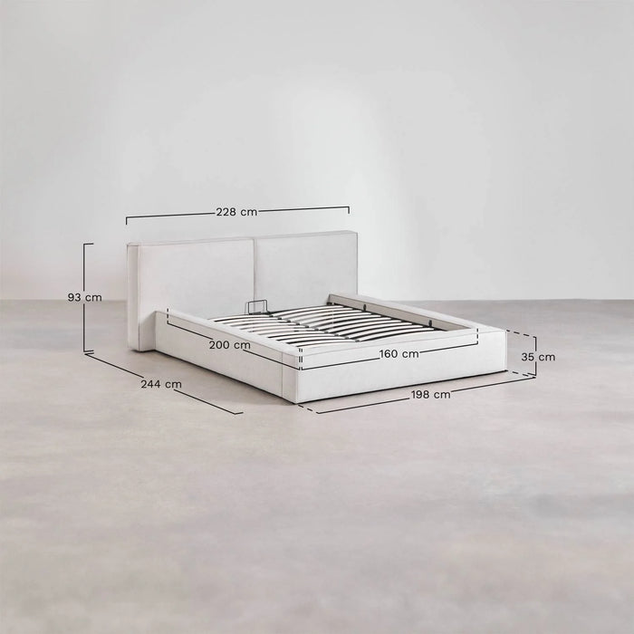 Lunari bed with bedding box