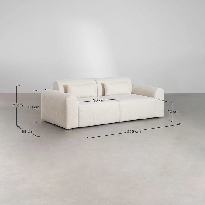 Two-piece modular sofa Borjan
