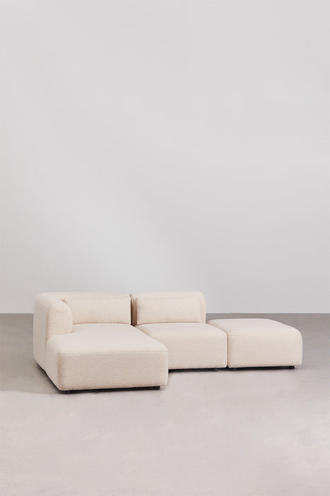 Two-piece modular sofa with ottoman Fogler