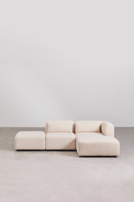 Two-piece modular sofa with ottoman Fogler