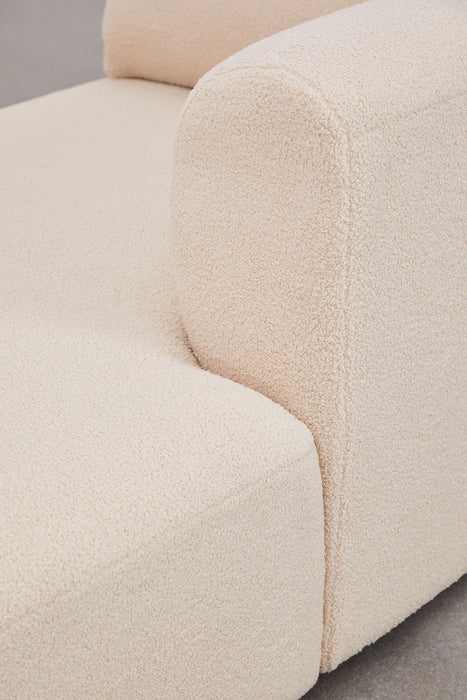 Two-piece modular sofa with ottoman Fogler