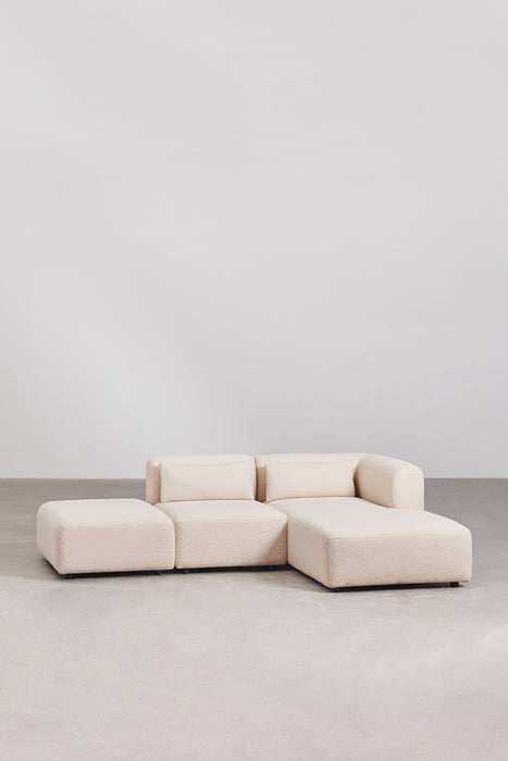 Two-piece modular sofa with ottoman Fogler