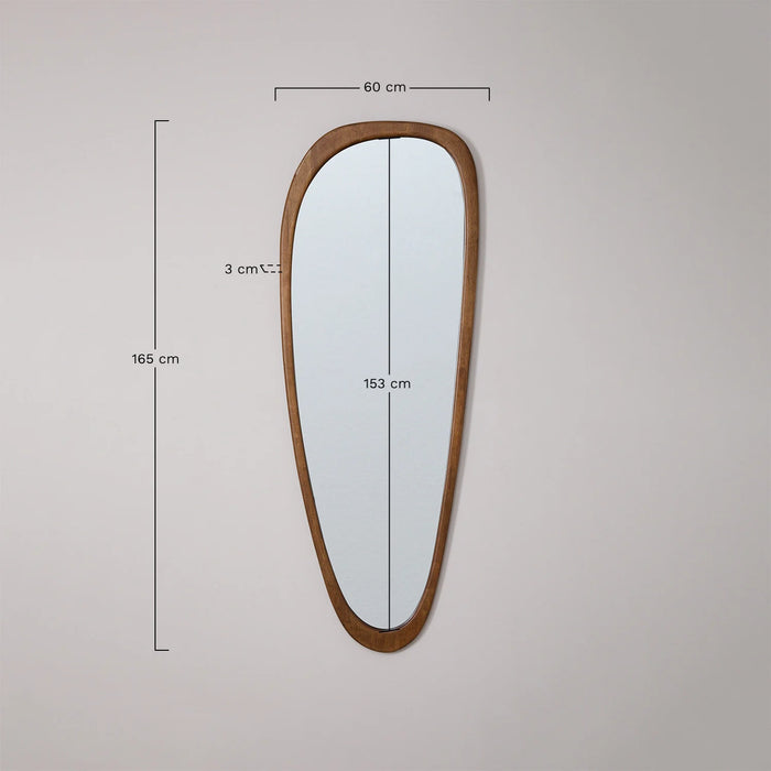 Oak wood wall mirror Arbidel