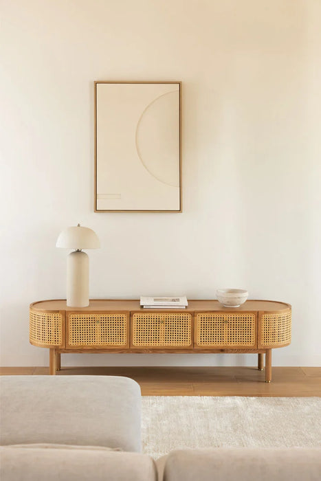 Rattan TV table Edwina