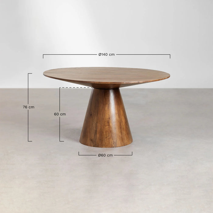Round mango wood dining table Weymar