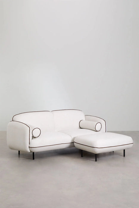 Three-seater sofa Biel with ottoman