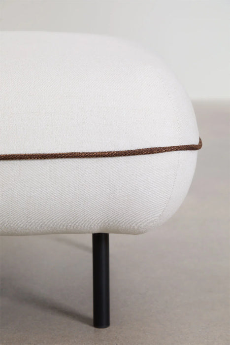 Three-seater sofa Biel with ottoman