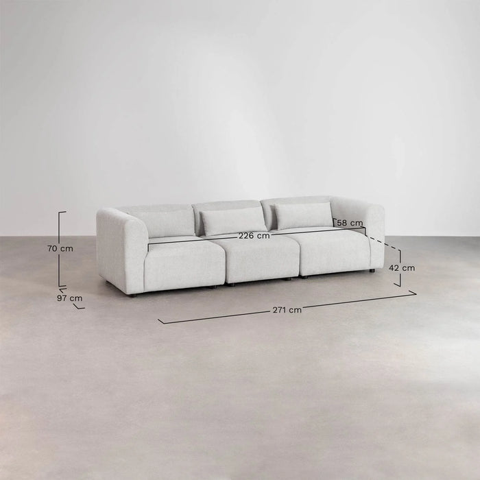 Trijų dalių modulinė sofa Fogler