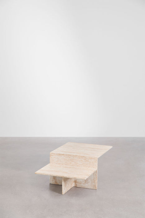 Cement coffee table with travertine effect Jamari 