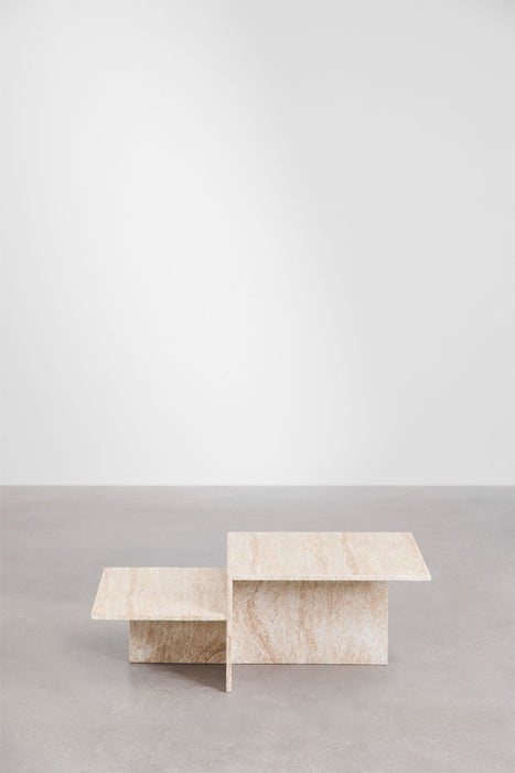 Cement coffee table with travertine effect Jamari 