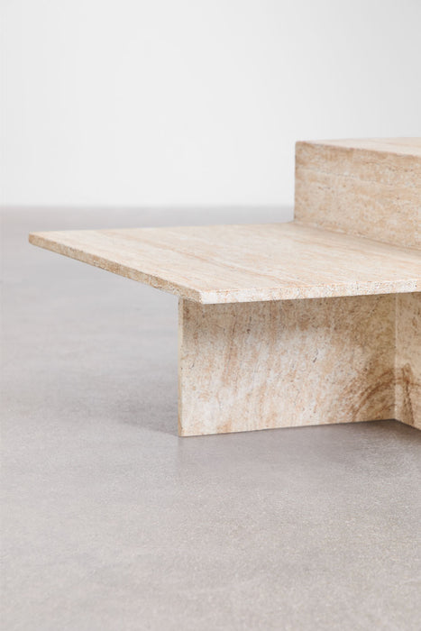 Cement coffee table with travertine effect Jamari 