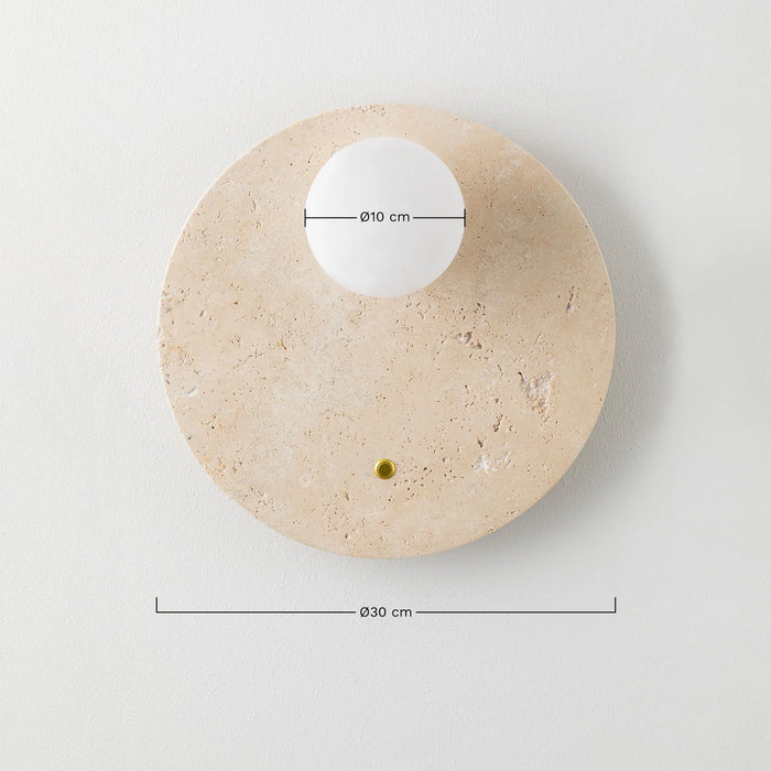 Wall lamp in Davis Travertino
