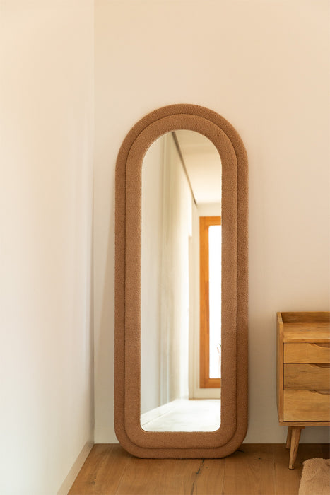 Wall mirror with fabric Ilai